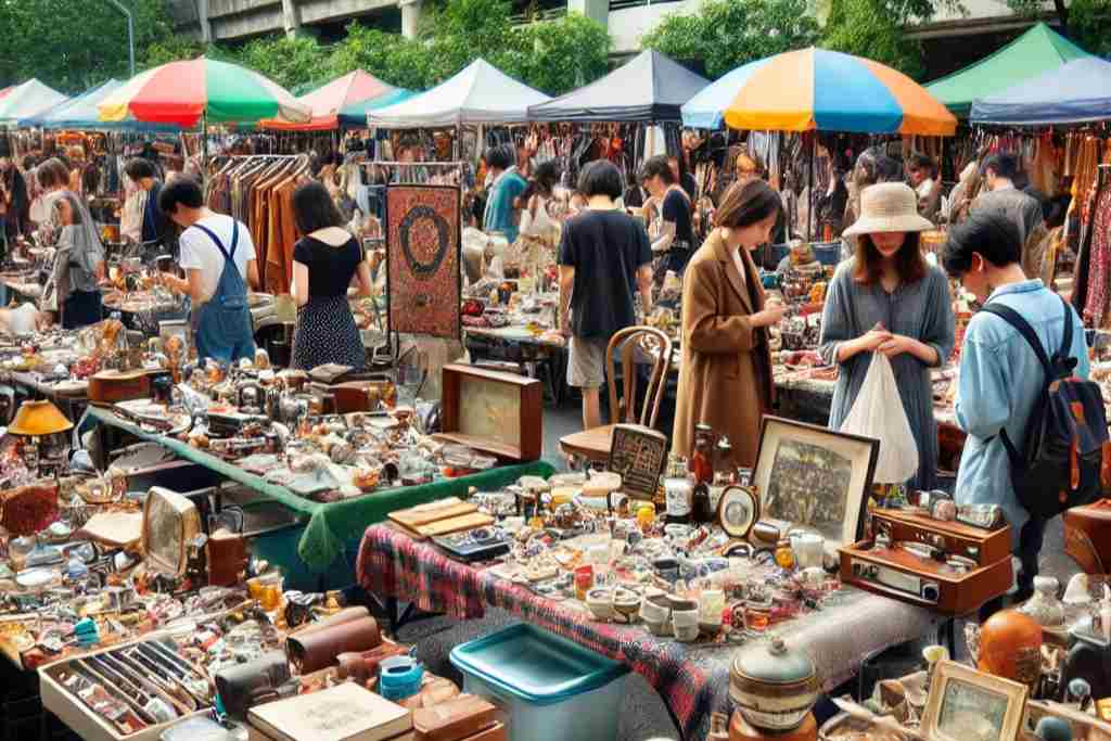 where does the word flea market come from